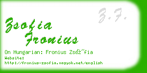 zsofia fronius business card